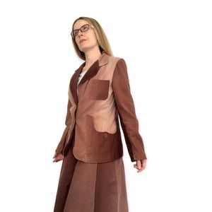 70s Corduroy Jacket and Wrap Skirt Vintage Cotton Young Timers S